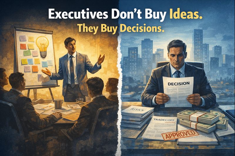 Executives Don’t Buy Ideas. They Buy Decisions.